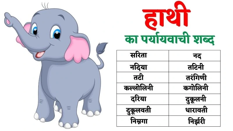 hathi Ka Paryayvachi Shabd in Hindi