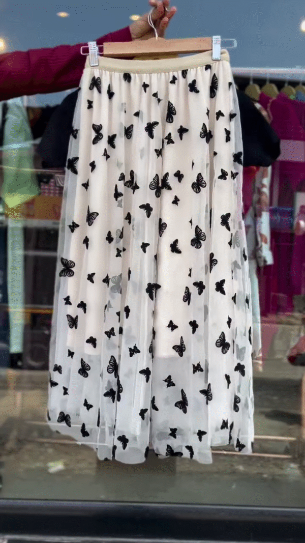 🖤 Stylish Girls' Party Dress - Butterfly Print - Image 2